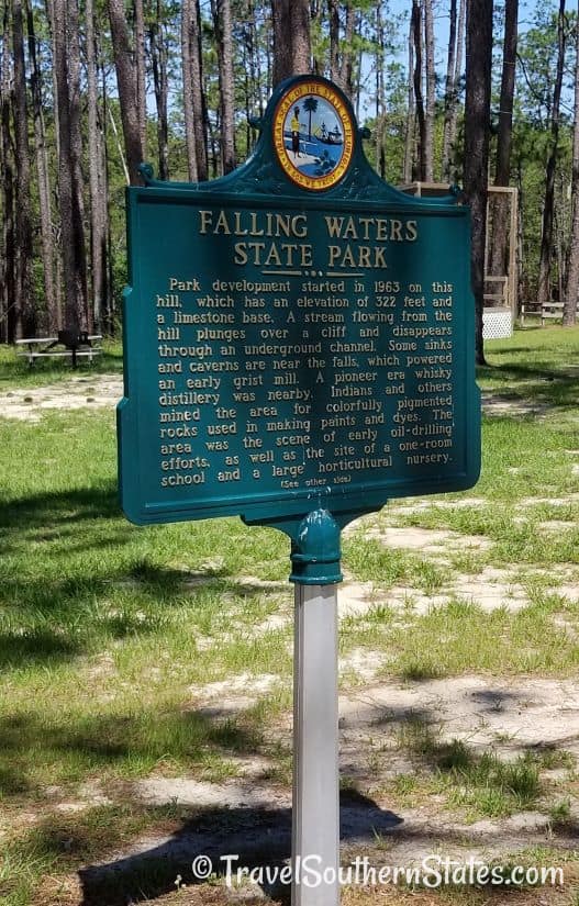 Falling Waters State Park Marker
