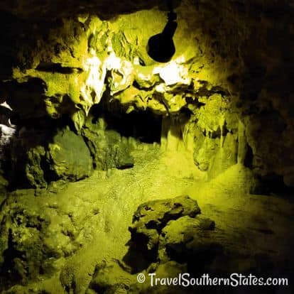 Florida Caverns Cave LED lighting green