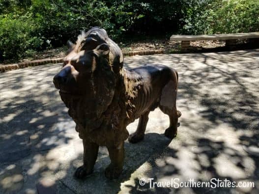 lion statute at bellingrath gardens
